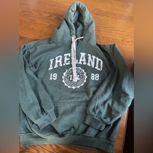 Ireland 1988 Hooded Sweatshirt Green sz L unisex